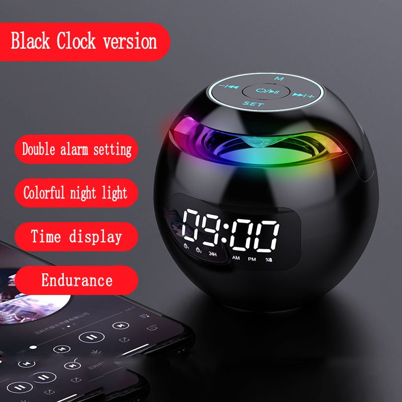 Colorful digital Clock with Bluetooth Speaker