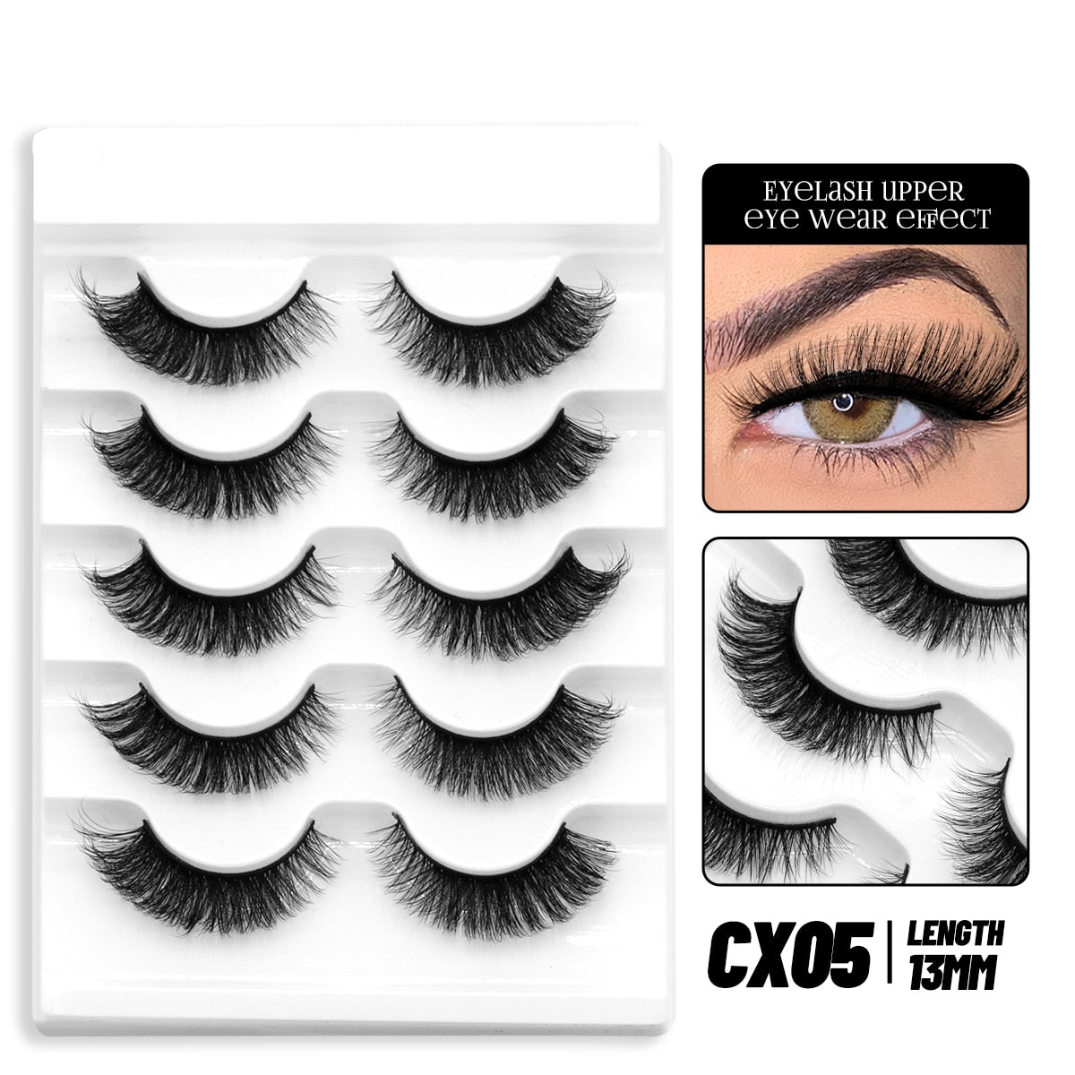 GROINNEYA Cat Eye Lashes Faux Mink Eyelashes