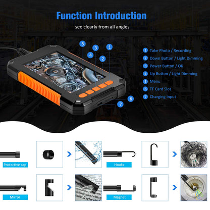 Industrial Endoscope Camera 1080P 4.3 Inch