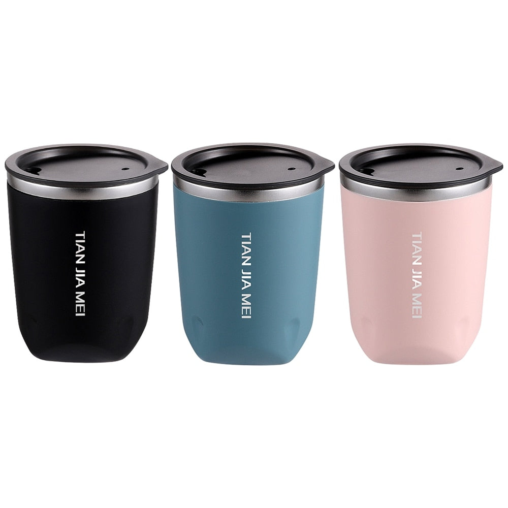 300ml Thermal Coffee Mug Beer Cups Stainless Steel