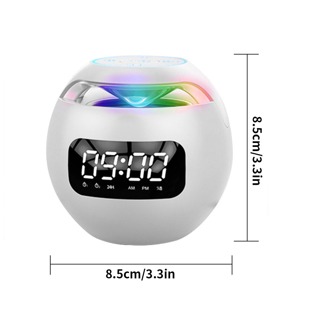 Colorful digital Clock with Bluetooth Speaker