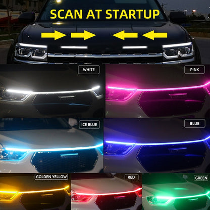 LED Daytime Running Light Car Hood Decorative Lights