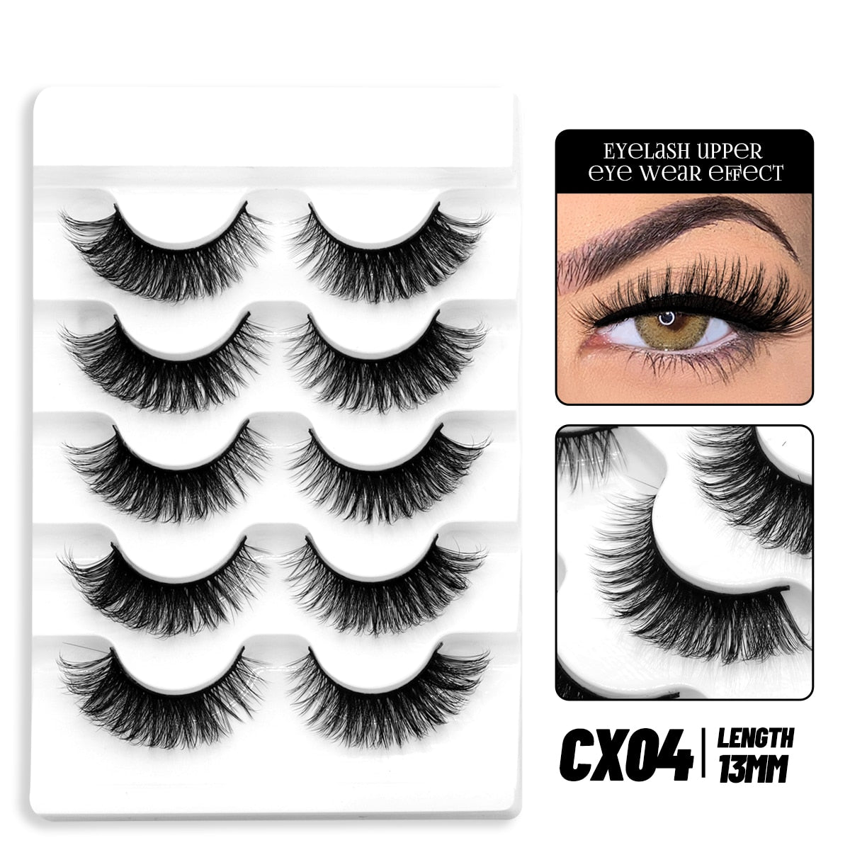 GROINNEYA Cat Eye Lashes Faux Mink Eyelashes