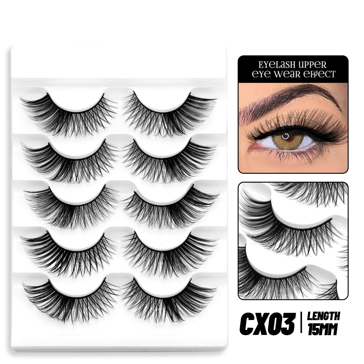 GROINNEYA Cat Eye Lashes Faux Mink Eyelashes