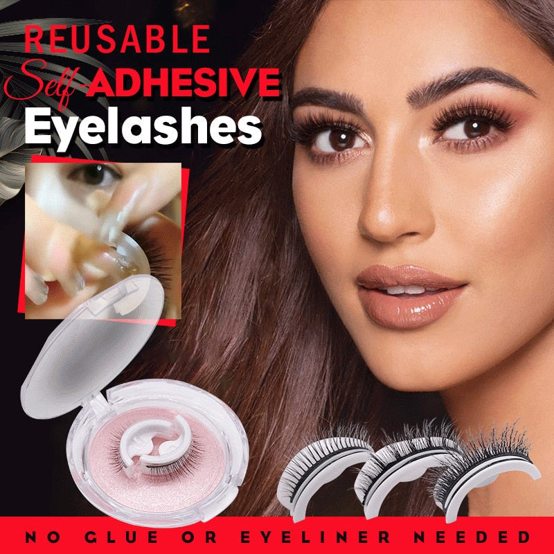 Reusable Self-Adhesive Eyelashes Natural Multiple reversible