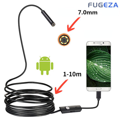 Waterproof 6 LEDS 7mm Android Type-C USB Inspection camera